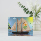 Tropisch paradijs briefkaart (Staand voorkant)