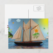 Tropisch paradijs briefkaart (Voorkant / Achterkant)