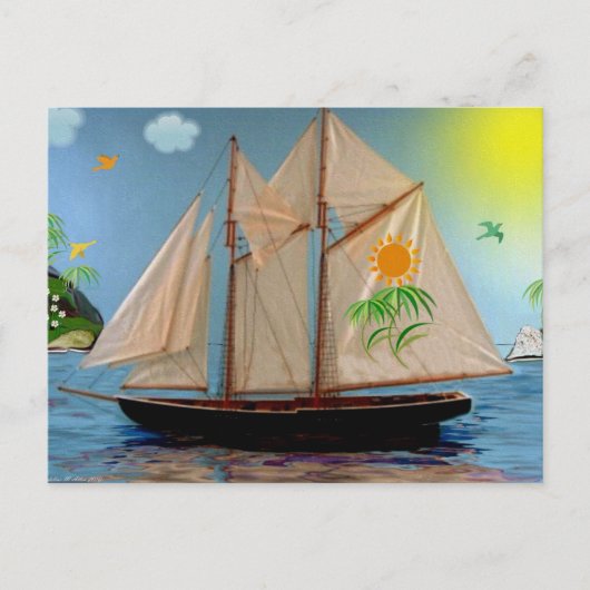 Tropisch paradijs briefkaart (Voorkant)