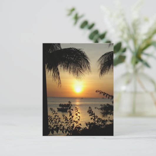 Tropisch paradijs briefkaart (Staand voorkant)