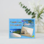 Tropisch paradijs briefkaart (Staand voorkant)