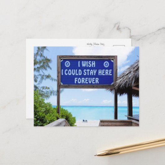 Tropisch paradijs briefkaart (Voorkant / Achterkant in situ)