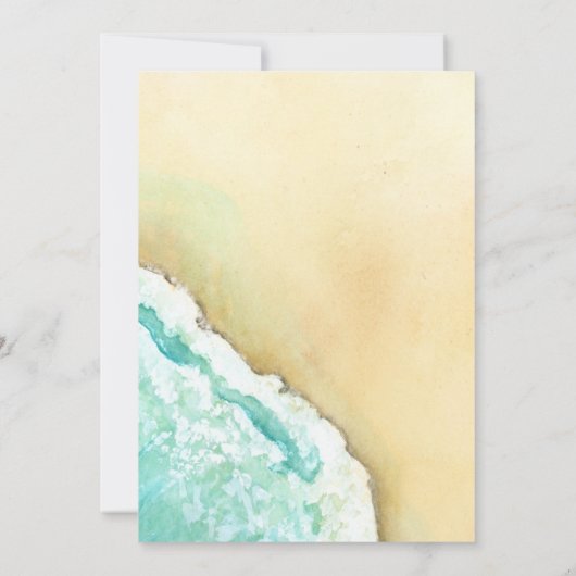 Tropisch paradijs | bruiloft met bestemming strand kaart (Achterkant)