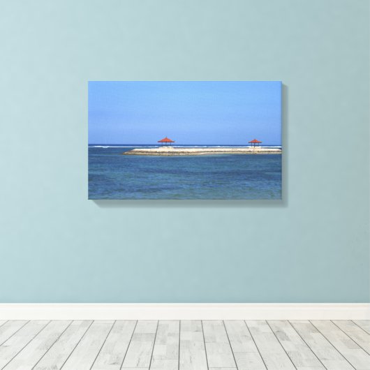 Tropisch paradijs canvas afdruk (Insitu (Houten vloer))