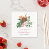 Tropisch Paradijs Cocktail  & Bloemrijke Bruidsmei Servet (Insitu)