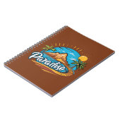 Tropisch paradijs eiland logo kunst notitieboek (Linkerzijde)