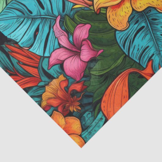 Tropisch Paradijs Exotische Flora Decoupage papier (Detail)