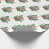 Tropisch paradijs Flamingo Hibiscus Flowers Leaves Cadeaupapier (Hoek)
