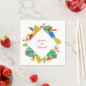 Tropisch Paradijs Floral Hawaïaanse bruiloft Servet (Insitu)