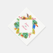 Tropisch Paradijs Floral Hawaïaanse bruiloft Servet (Hoek)