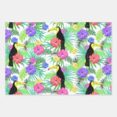 Tropisch Paradijs Foliage Exotische Toucan Vogel Inpakpapier Vel (Voorkant)