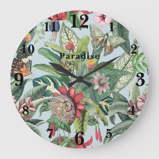 Tropisch paradijs grote klok (Voorkant)