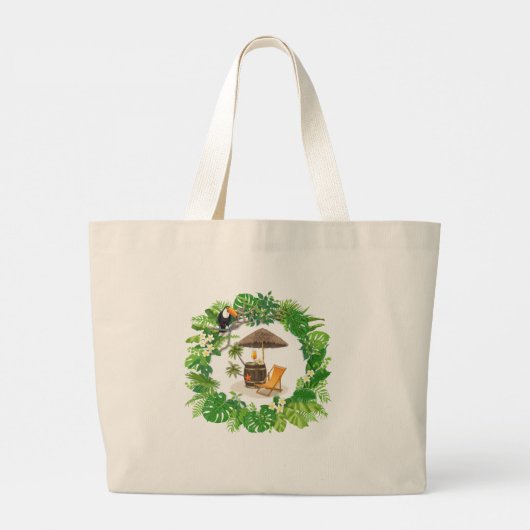 Tropisch paradijs grote tote bag (Achterkant)