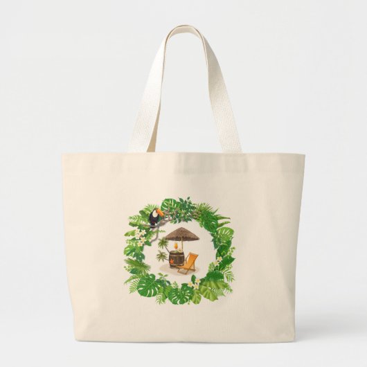 Tropisch paradijs grote tote bag (Voorkant)