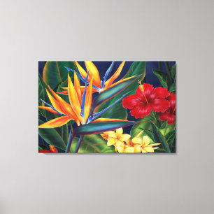 Tropisch Paradijs Hawaiaans 2-Paneel Canvas Afdruk