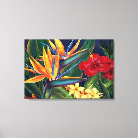 Tropisch Paradijs Hawaiaans 3-panels Canvas Afdruk (Voorkant)