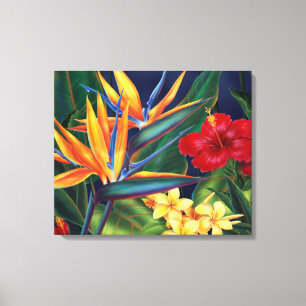 Tropisch Paradijs Hawaiaans Omwikkeld Canvas Afdruk