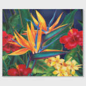 Tropisch paradijs-, hawaiiaans vezel- en omslagpap cadeaupapier (Vlak)