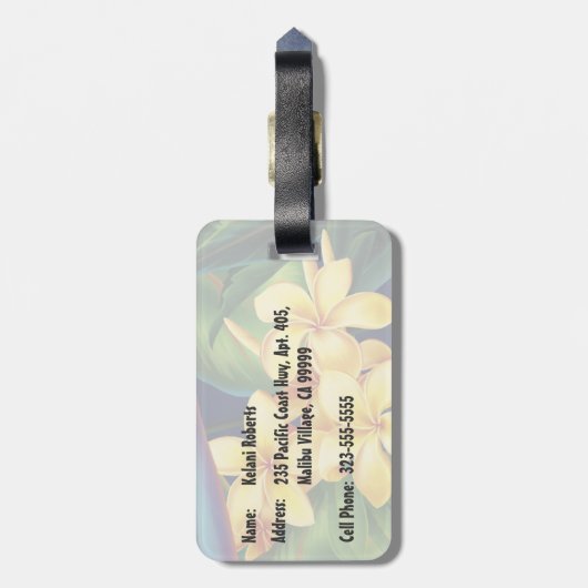 Tropisch paradijs Hawaiiaanse Bagagelabels (Achterkant verticaal)