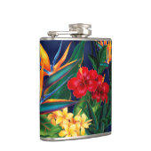 Tropisch paradijs Hawaiian Floral Flask Heupfles (Rechts)