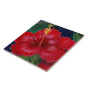 Tropisch paradijs Hawaiian Hibiscus Tegels & Trive Tegeltje (Zijkant)