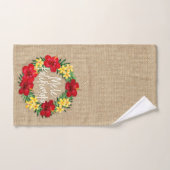 Tropisch paradijs Hawaiian Holiday Wreath Burlap Handdoek (Handdoek)