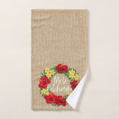 Tropisch paradijs Hawaiian Holiday Wreath Burlap Handdoek (Handdoek)