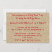 Tropisch paradijs Hawaiian Holiday Wreath Burlap Kaart (Achterkant)