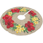 Tropisch paradijs Hawaiian Holiday Wreath Burlap Kerstboom Rok (Gekanteld)