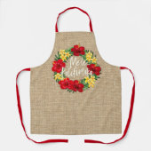 Tropisch paradijs Hawaiian Holiday Wreath Burlap Schort (Voorkant)