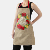 Tropisch paradijs Hawaiian Holiday Wreath Burlap Schort (Insitu)