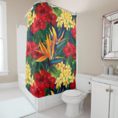 Tropisch paradijs Hawaiian-vogel van het paradijs Douchegordijn (In situ)