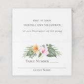 Tropisch Paradijs Hibiscus en Palmen Huwelijk Plaatskaartje (Buitenkant ongevouwen)