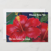 Tropisch paradijs Hibiscus Luau-uitnodigingen Kaart (Voorkant)