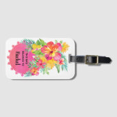 Tropisch paradijs Hibiscus Luggage Bagagelabel (Voorkant (horizontaal))