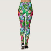 Tropisch paradijs Hummingbird CBDOilPrincess Leg Leggings (Achterkant)