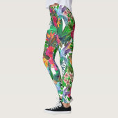 Tropisch paradijs Hummingbird CBDOilPrincess Leg Leggings (Links)