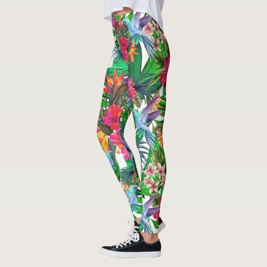 Tropisch paradijs Hummingbird CBDOilPrincess Leg Leggings (Links)