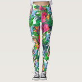 Tropisch paradijs Hummingbird CBDOilPrincess Leg Leggings (Voorkant)