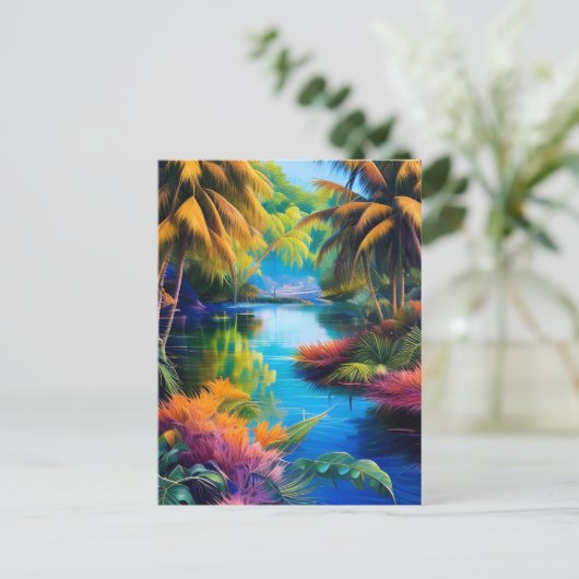 Tropisch paradijs II Briefkaart (Staand voorkant)