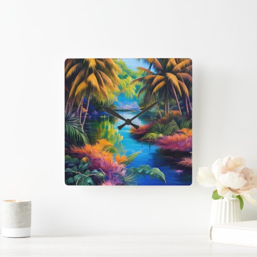 Tropisch paradijs II Vierkante Klok (Huis)