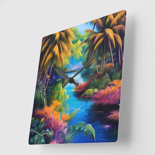 Tropisch paradijs II Vierkante Klok (Hoek)