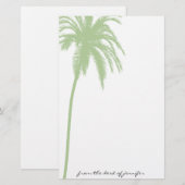 Tropisch paradijs in de Groene Stationery Briefpapier (Voorkant / Achterkant)