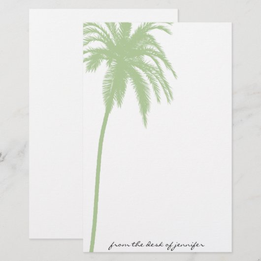 Tropisch paradijs in de Groene Stationery Briefpapier (Voorkant / Achterkant)