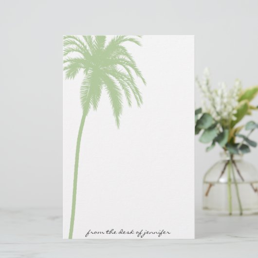 Tropisch paradijs in de Groene Stationery Briefpapier (Staand voorkant)