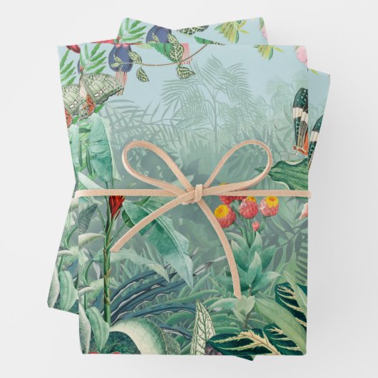 Tropisch paradijs inpakpapier vel (In situ)