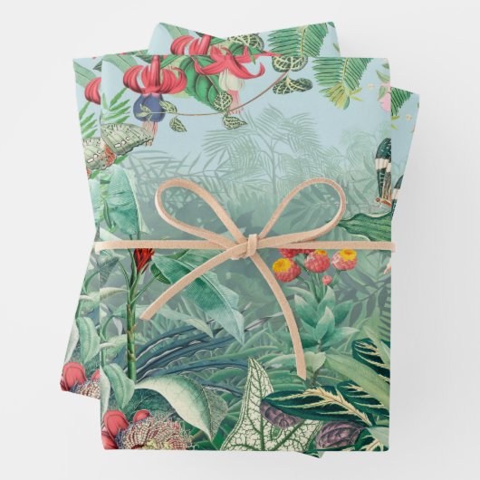 Tropisch paradijs inpakpapier vel (In situ)