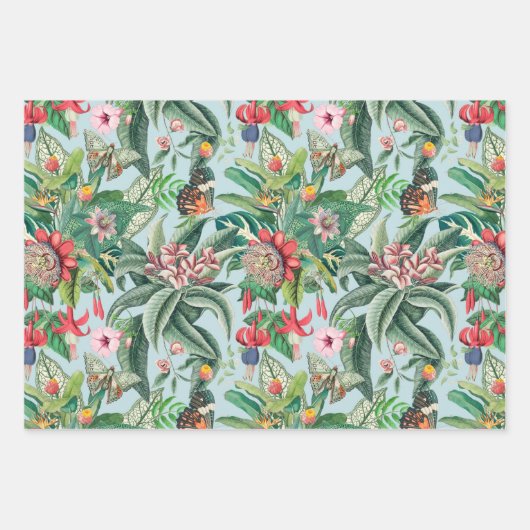 Tropisch paradijs inpakpapier vel (Voorkant)