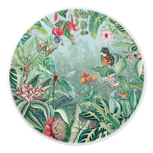 Tropisch paradijs keramische knop (Voorkant)