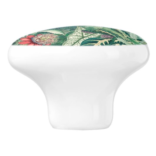 Tropisch paradijs keramische knop (Zijkant)